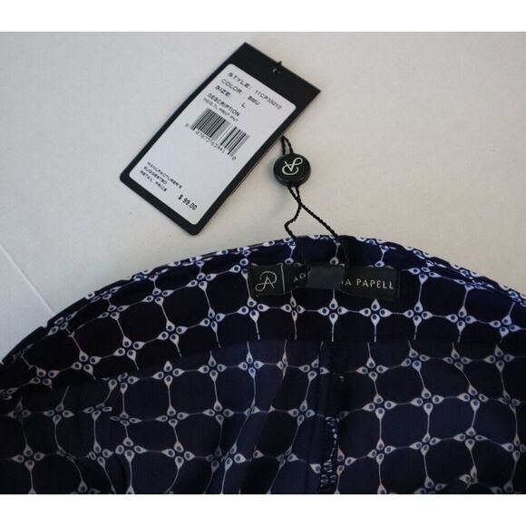 Adrianna Papell 11CP35010 Women's Sz L Indigo TL Print Casual Pants - Picture 5 of 13
